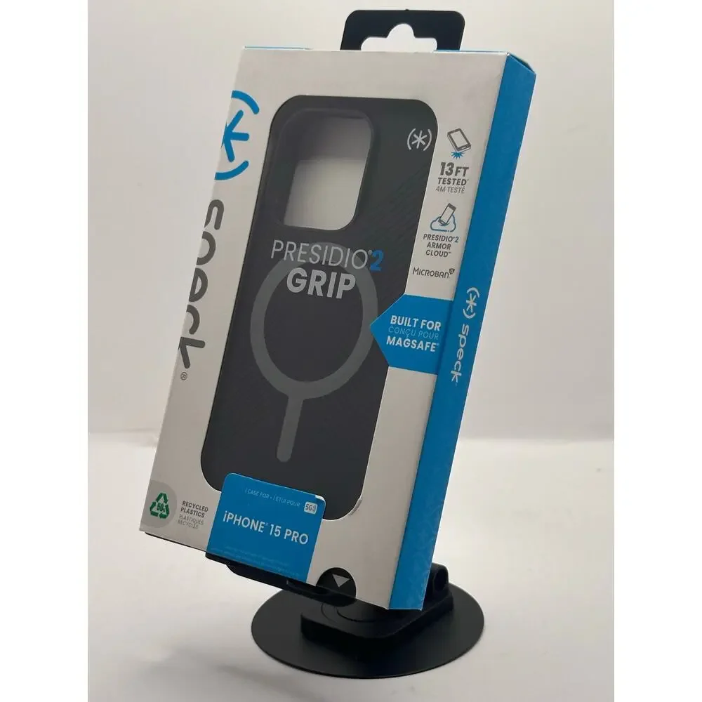 Speck Presidio2 Grip iPhone 15 Pro Black MagSafe NWT MSRP: $55.00